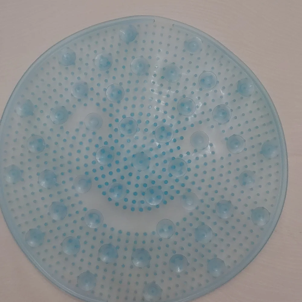 Blue Silicon Suction Cupped Foot Scrubber, New unused